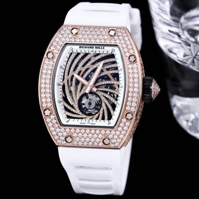 RICHARD MILLE Factory RM51-02 stainless steel and White Gold Diamond Diameter 43mm watch